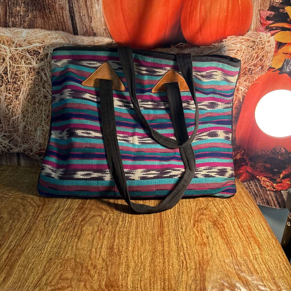 El Paso Saddle Blanket Co. Handwoven Maya Modern Southwestern Tote Bag